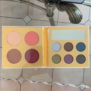 Face palette eyeshadows and blushes